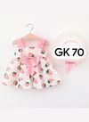 Pink GURUKRUPA New Designer Fancy Wear Girls Frock Kids Colllection GK-70